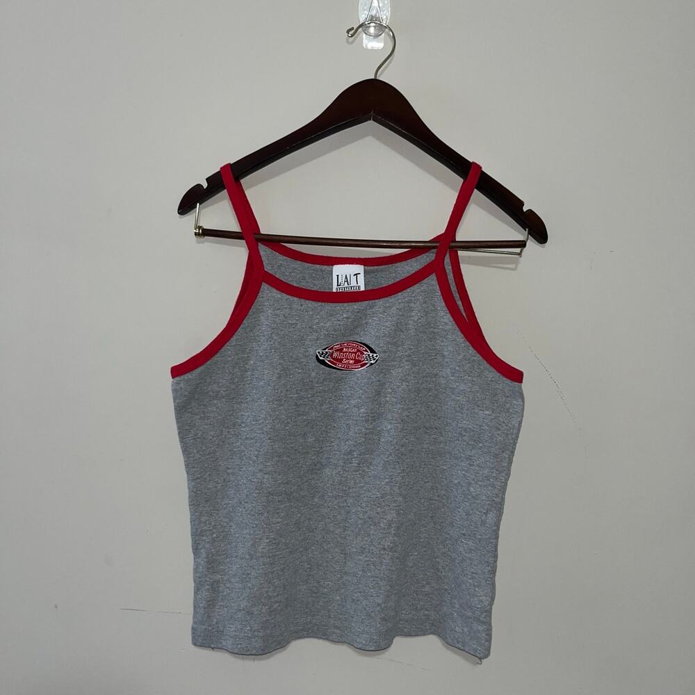 Authentic Y2K Vintage VTG 2003 Winston Cup Gray / Red Tank Top (0812)